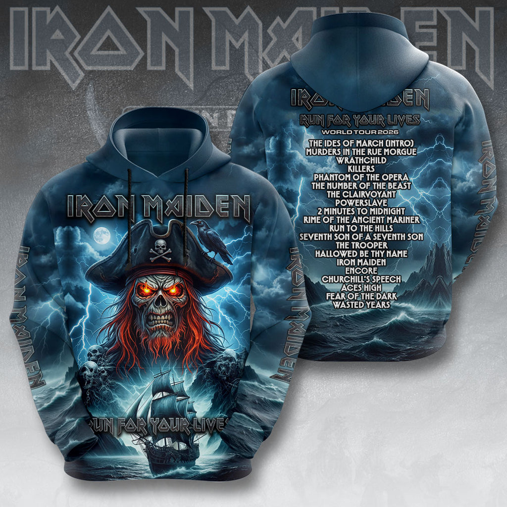 Iron Maiden World Tour 2026 3D Apparel – TMTHU7896