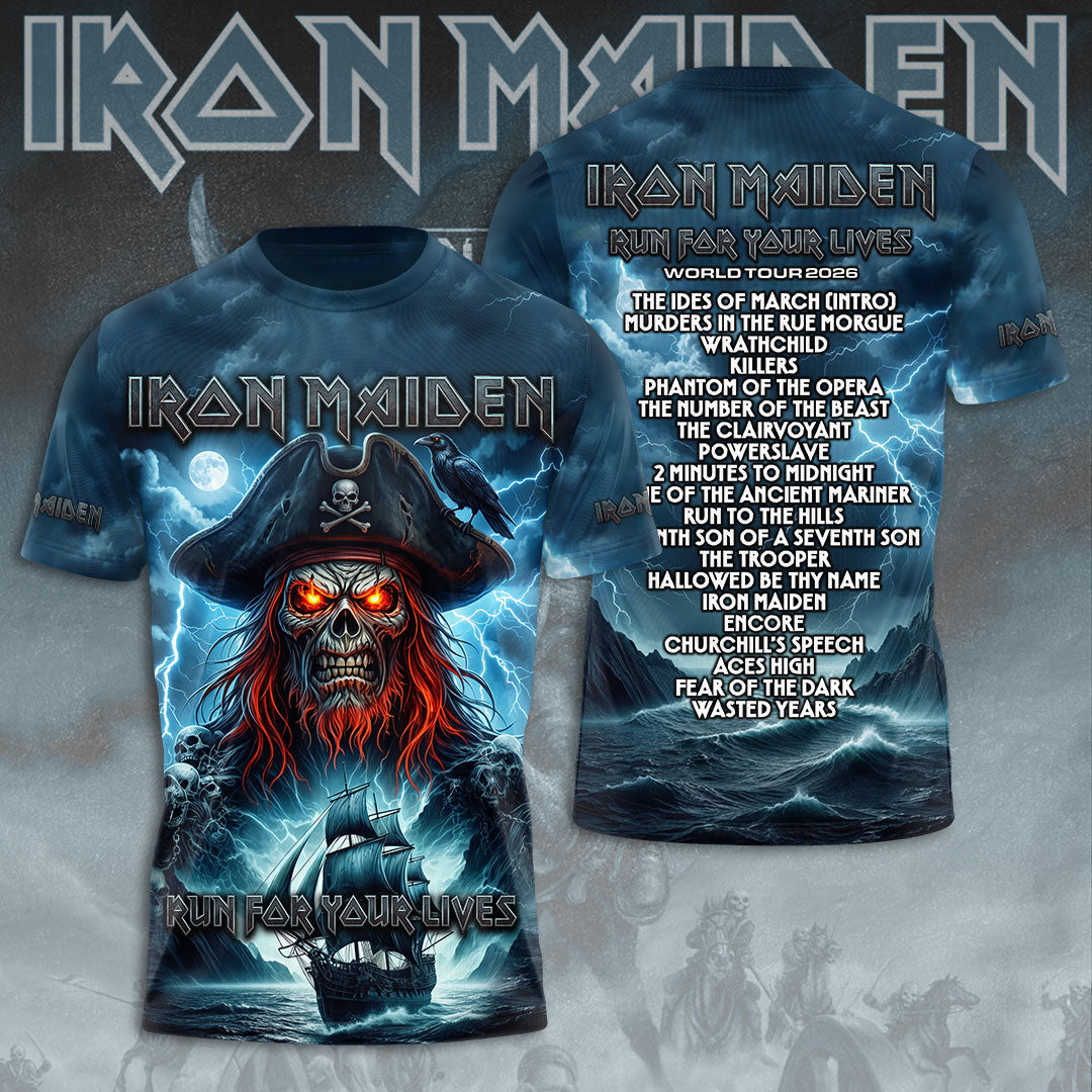 Iron Maiden World Tour 2026 3D Apparel – TMTHU7896
