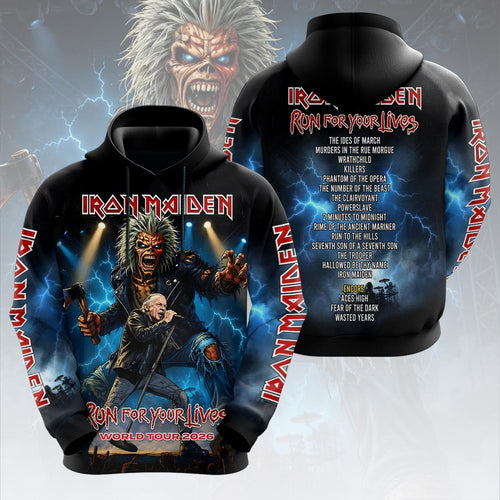 Iron Maiden World Tour 2026 3D Apparel – HOATT18255