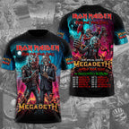 Iron Maiden x Megadeth 2026 World Tour 3D Apparel – TMTHU6953