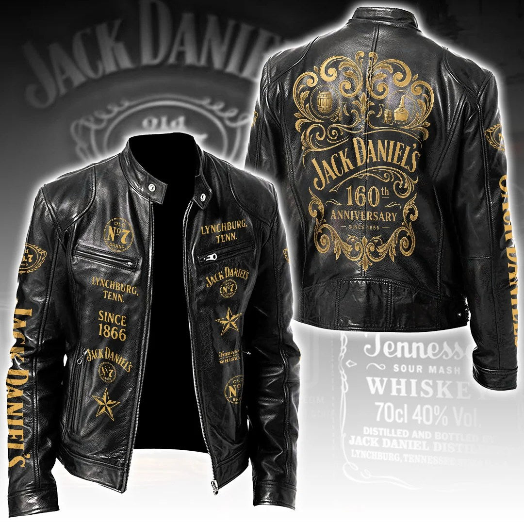 Jack Daniel's 160th Anniversary Motorcycle Leather Jacket – TANTN25495