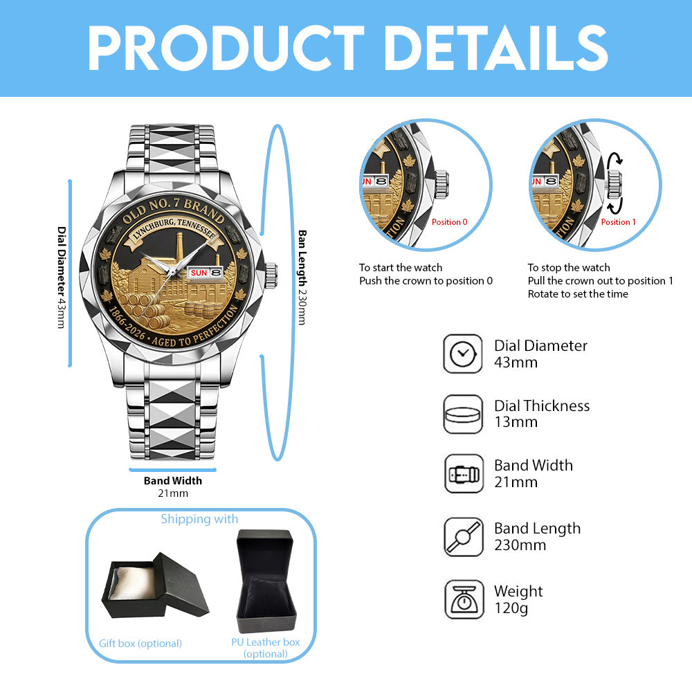 Jack Daniel's 160th Anniversary Alloy Luxury Quartz Watch – TANTN20697