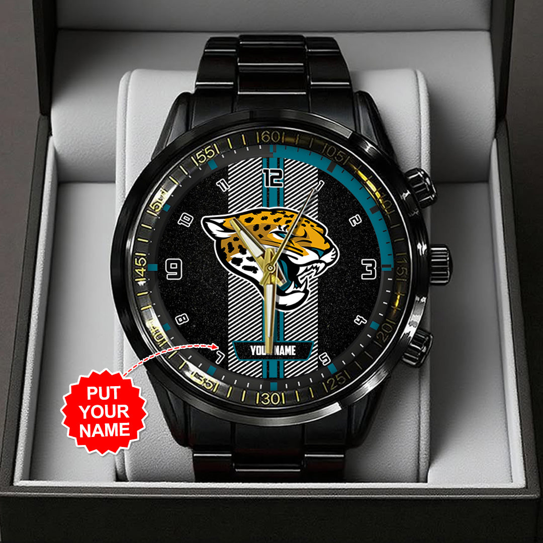 Personalized Jacksonville Jaguars Black Stainless Steel Watch – TANTN16018