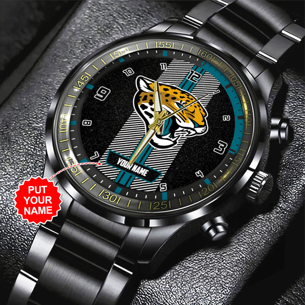 Personalized Jacksonville Jaguars Black Stainless Steel Watch – TANTN16018