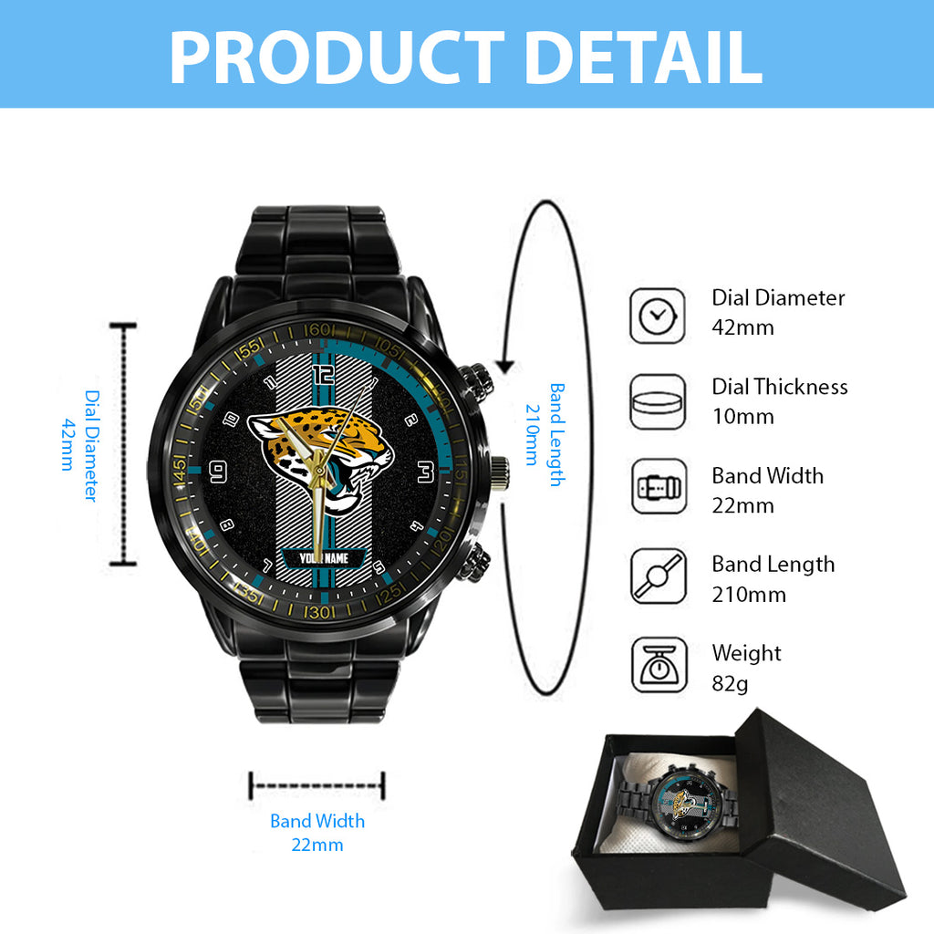 Personalized Jacksonville Jaguars Black Stainless Steel Watch – TANTN16018