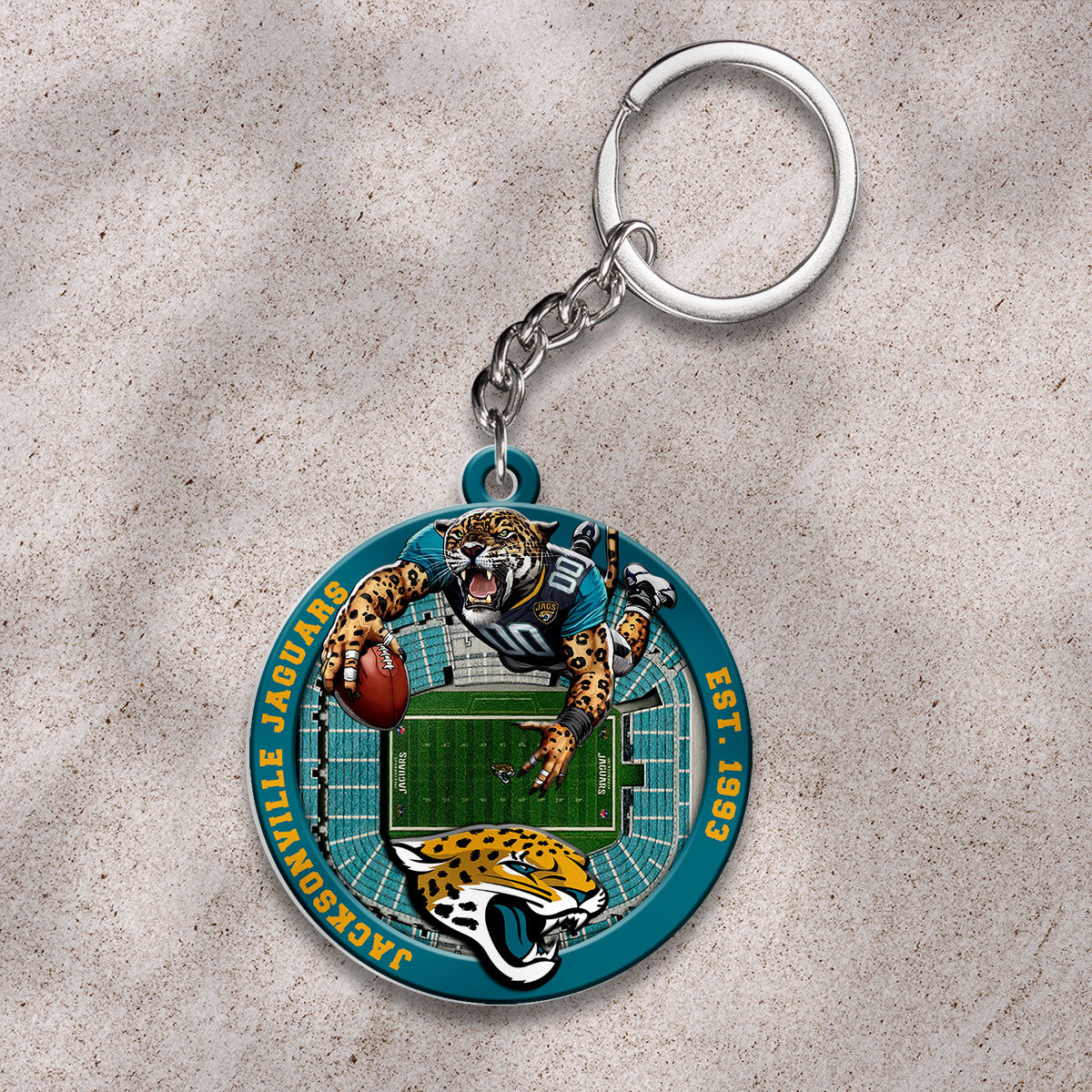 Jacksonville Jaguars Custom Shape 2-sided Keychain – HOATT12695