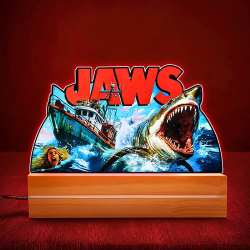 Jaws Led Light with Wooden Base (7 Colors) – MAITM 11578