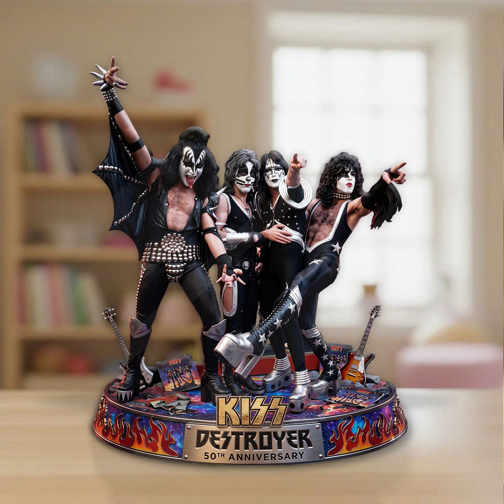 KISS Destroyer 50th Anniversary 2026 Custom Shape Acrylic Plaque – TMTHU5314