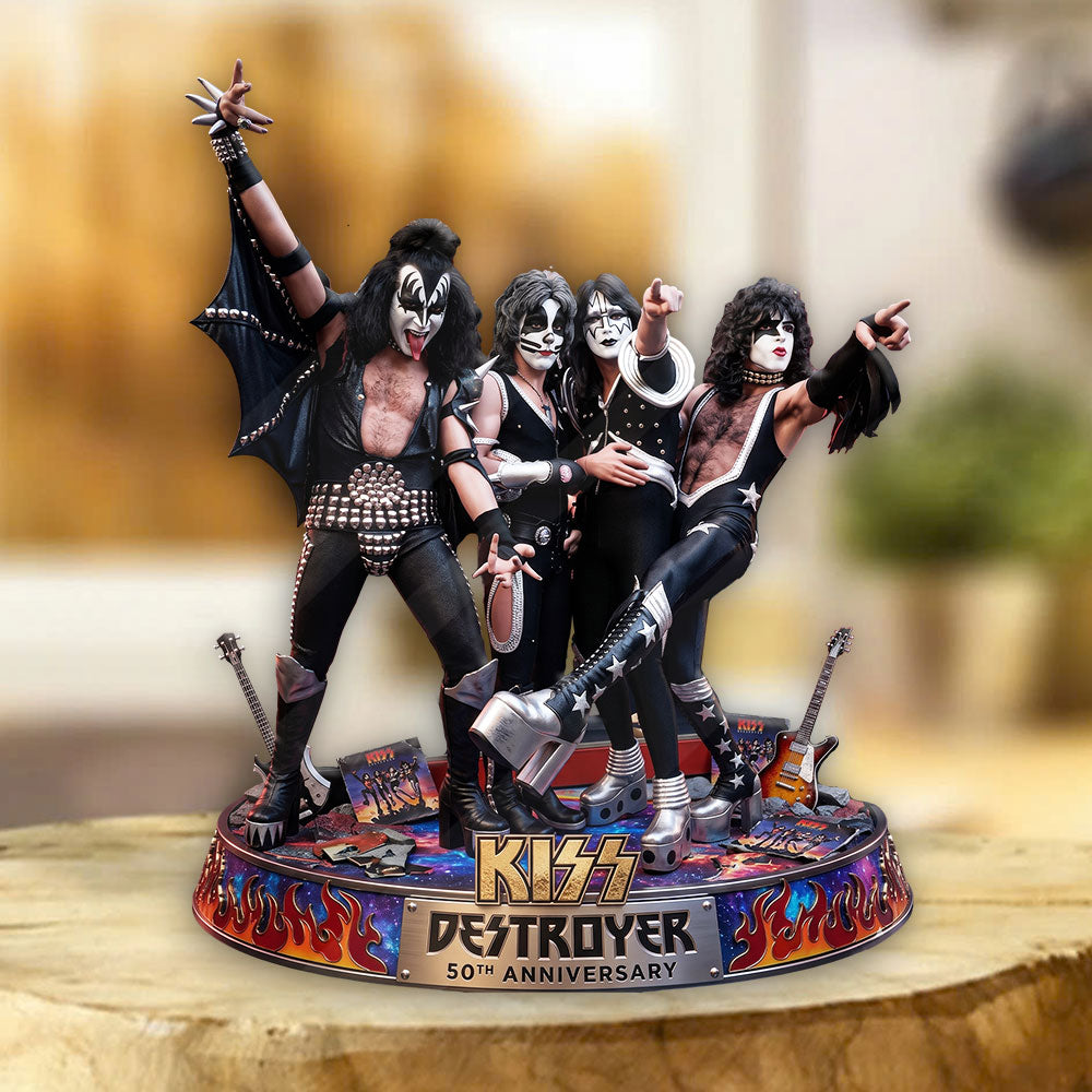KISS Destroyer 50th Anniversary 2026 Custom Shape Acrylic Plaque – TMTHU5314