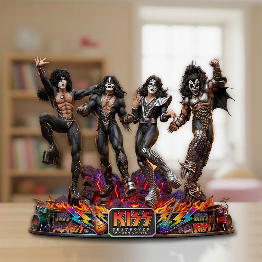 KISS Destroyer 50th Anniversary 2026 Custom Shape Acrylic Plaque – TMTHU5464