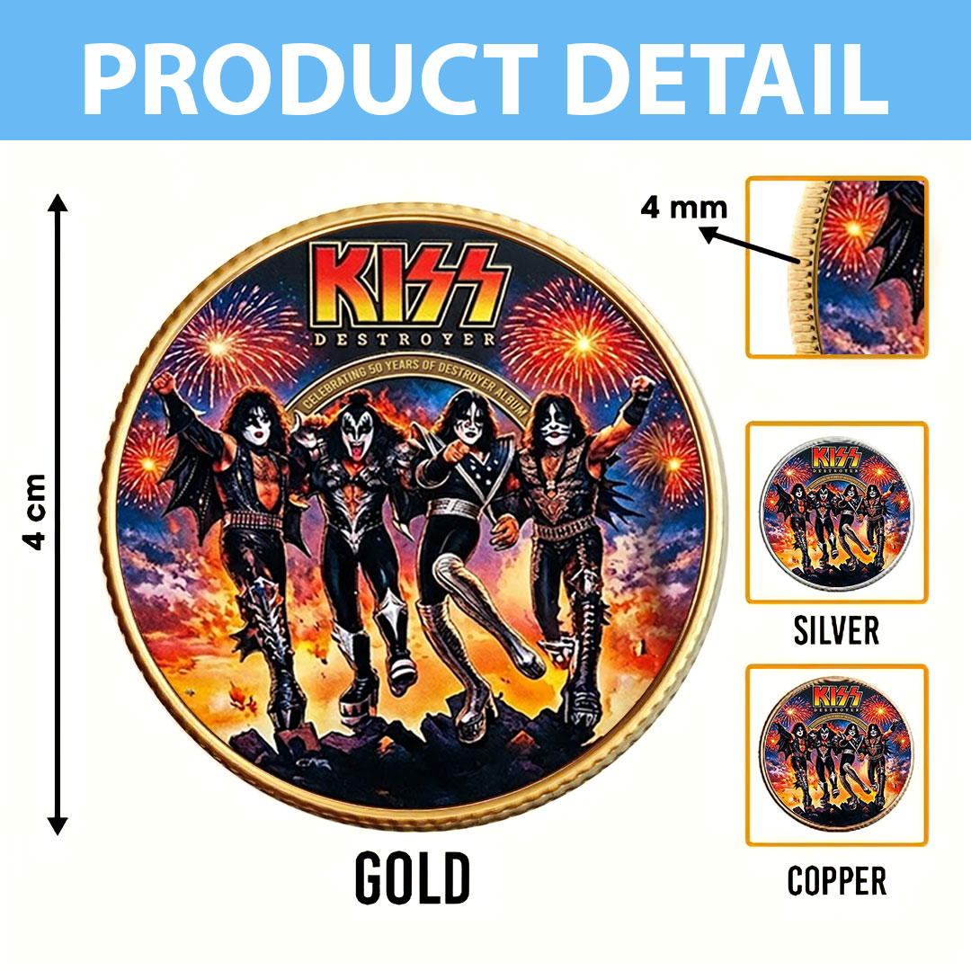KISS Destroyer 50th Anniversary 2026 Commemorative Coin – TMTHU5334