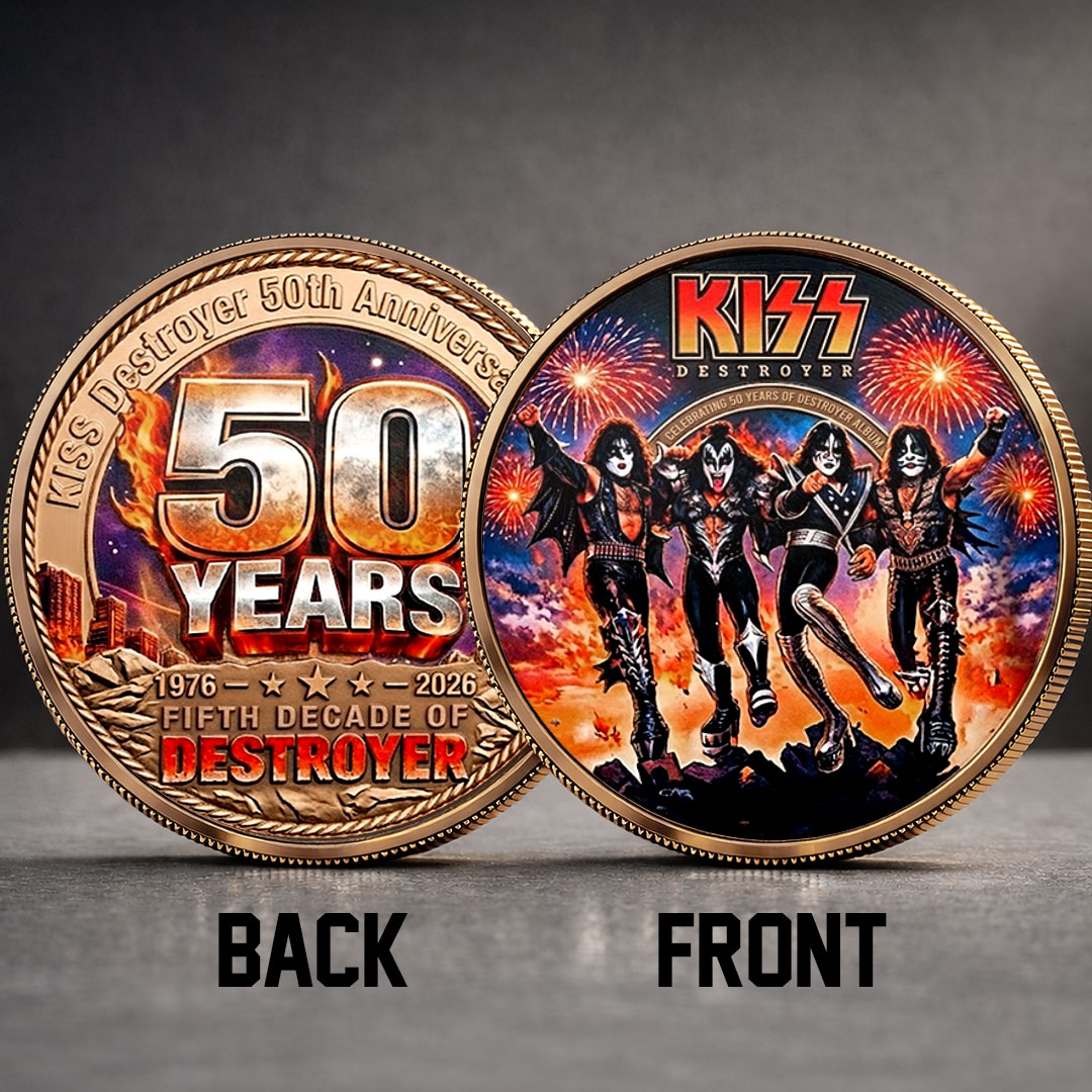 KISS Destroyer 50th Anniversary 2026 Commemorative Coin – TMTHU5334