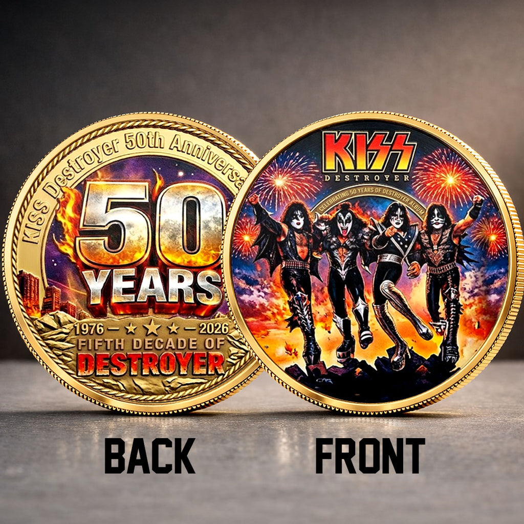 KISS Destroyer 50th Anniversary 2026 Commemorative Coin – TMTHU5334