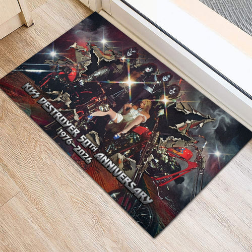 KISS Destroyer 50th Anniversary 2026 Custom Doormat – TMTHU6652