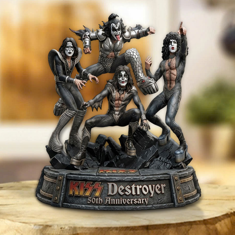 KISS Destroyer 50th Anniversary 2026 Custom Shape Acrylic Plaque – TMTHU4979