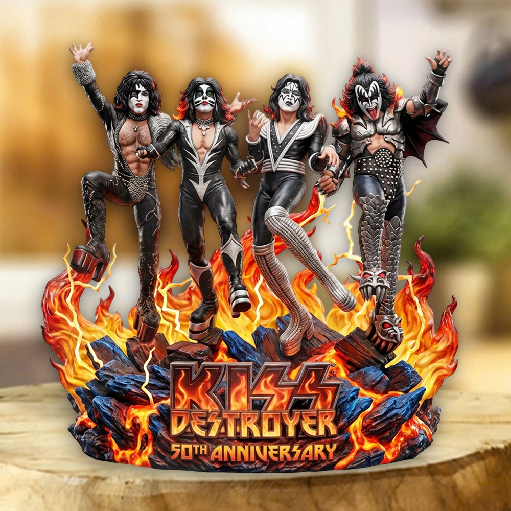 KISS Destroyer 50th Anniversary 2026 Custom Shape Acrylic Plaque – TMTHU6783