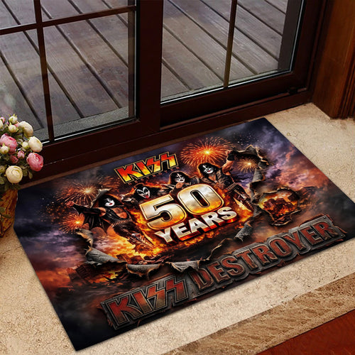 KISS Destroyer 50th Anniversary 2026 Custom Doormat – TMTHU6781