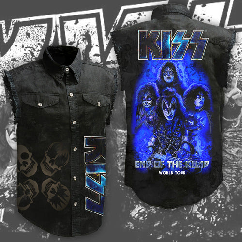 KISS 3D Lightweight Sleeveless Denim Shirt – NGHIAVT 0786