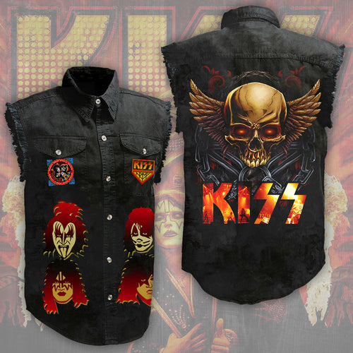 KISS 3D Lightweight Sleeveless Denim Shirt – ANHNV 3023