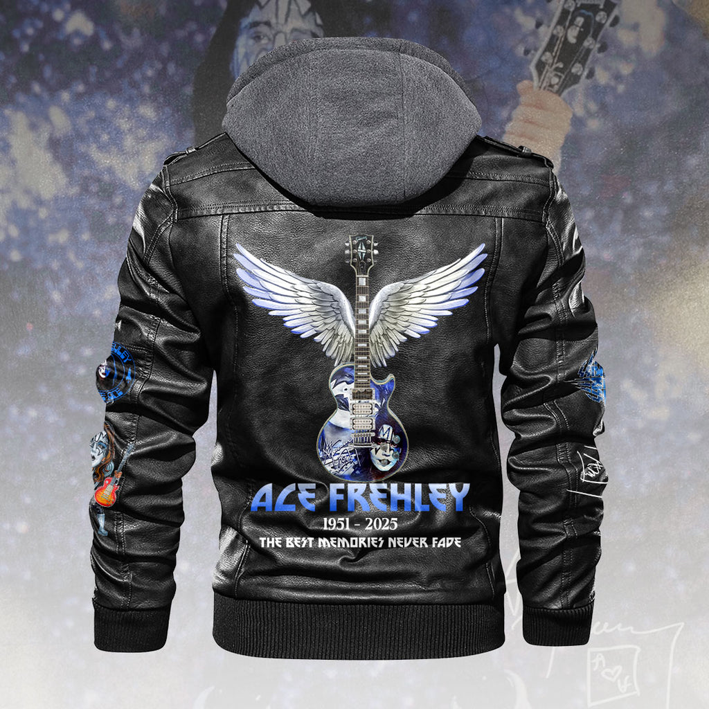 KISS x Ace Frehley 2D Leather Hooded Jacket – HOATT14037