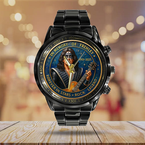 KISS x Ace Frehley Black Stainless Steel Watch – MAITM13466
