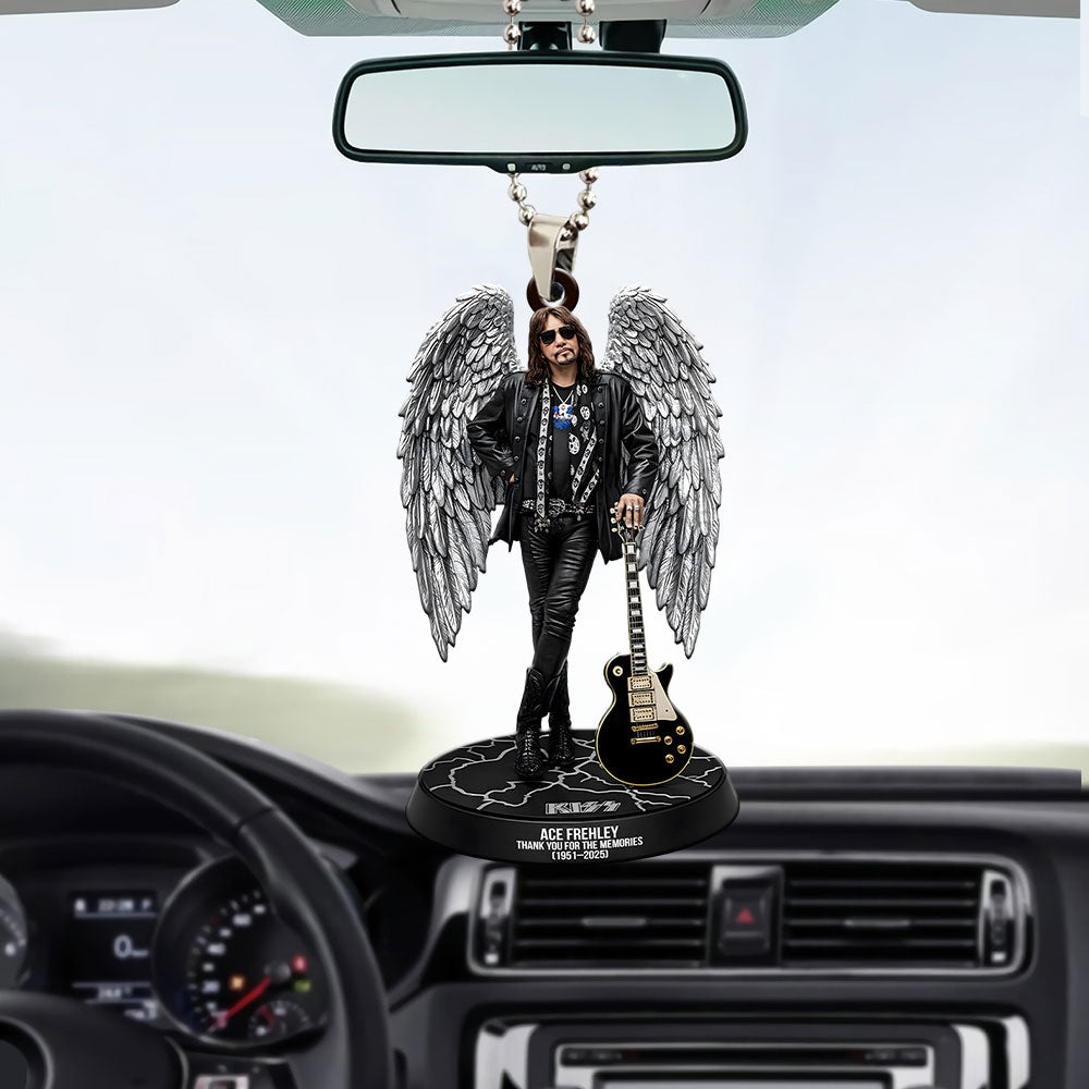 KISS x Ace Frehley Custom shape 2-sided Acrylic Car Ornament – MAITM13494