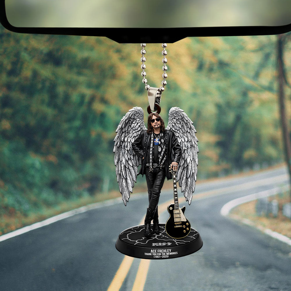 KISS x Ace Frehley Custom shape 2-sided Acrylic Car Ornament – MAITM13494