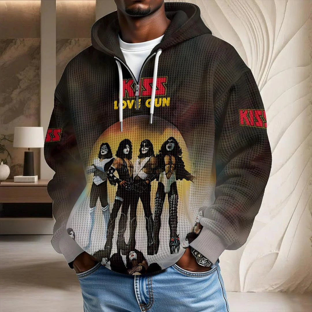 KISS Love Gun 3D Unisex Waffle Hoodie – HOATT26774