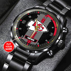 Personalized Kansas City Chiefs Black Stainless Steel Watch – TANTN16020