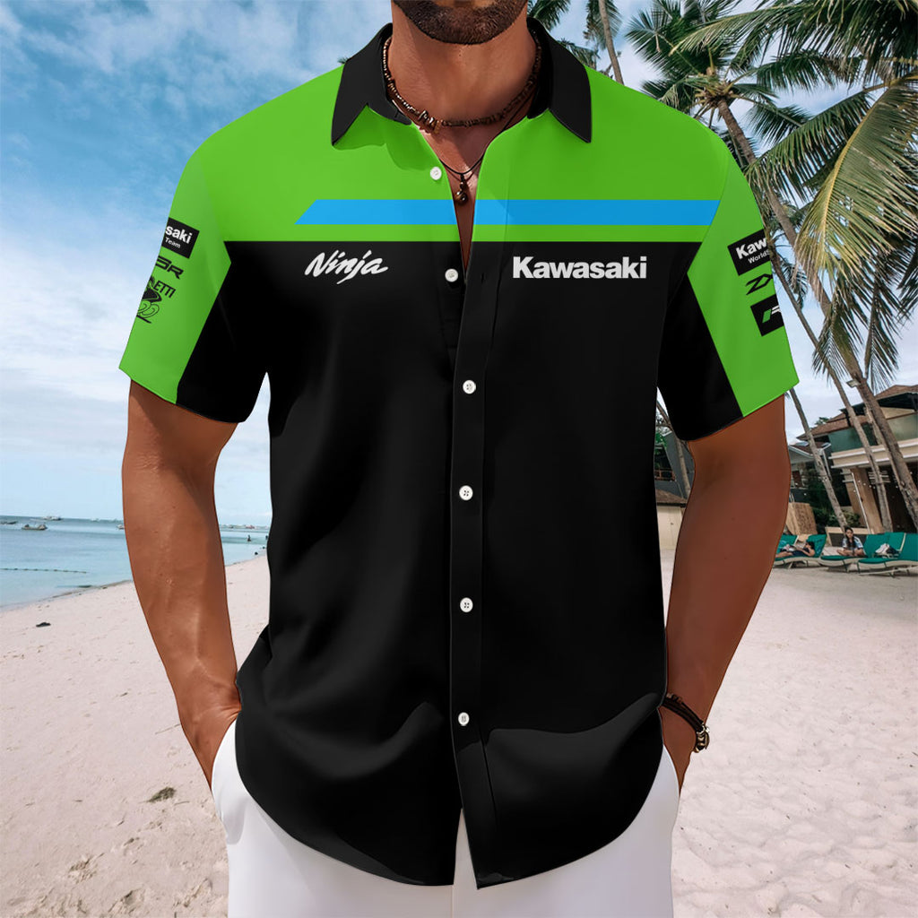 Kawasaki WorldSBK Team 2026 Short Sleeve Button-Down Shirt – TANTN21207