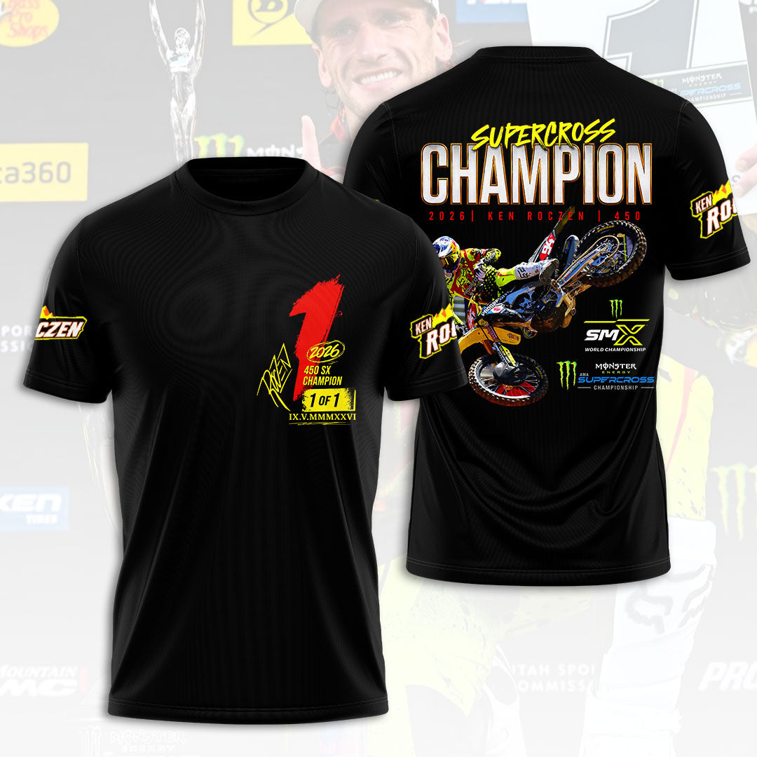 Ken Roczen 2026 AMA Supercross 450cc Champion 3D Apparel – HOATT17898