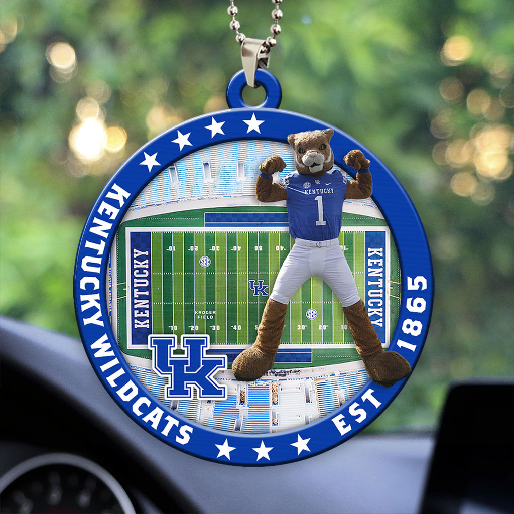 Kentucky Wildcats Football Custom shape 2-sided Acrylic Car Ornament – HOATT13130
