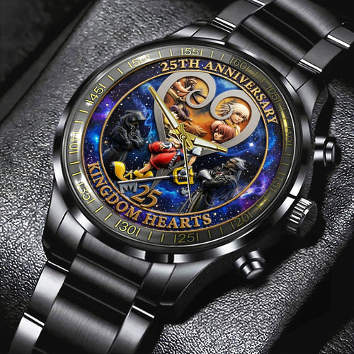 Kingdom Hearts 25th Anniversary Black Stainless Steel Watch – TMTHU7526