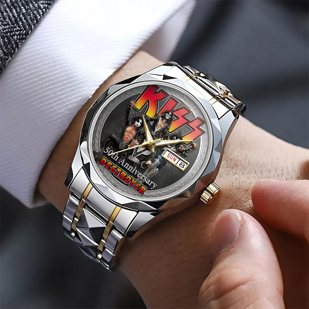 KISS Destroyer 50th Anniversary Alloy Luxury Quartz Watch – TANTN22424