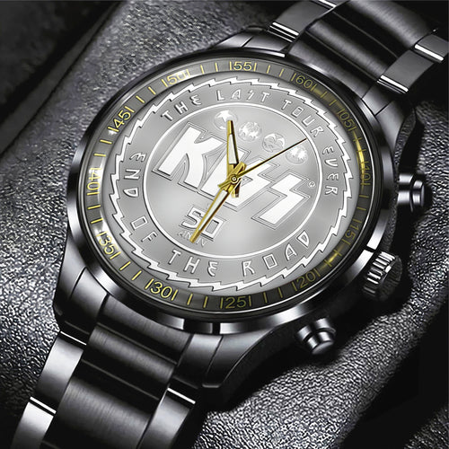 KISS Black Stainless Steel Watch – TANTN 6112