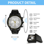 KISS Black Stainless Steel Watch – TANTN 6112
