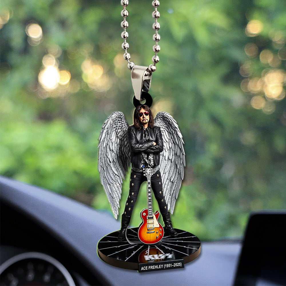 KISS x Ace Frehley Custom shape 2-sided Acrylic Car Ornament – TANTN17674