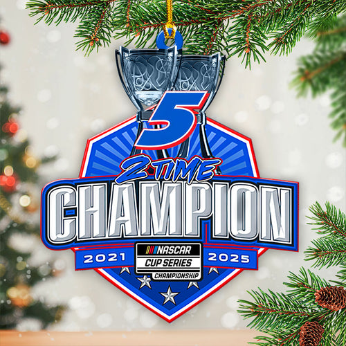 Kyle Larson 2025 NASCAR Cup Series Champion Custom Shape 2-sided Acrylic Ornament – HOATT14466