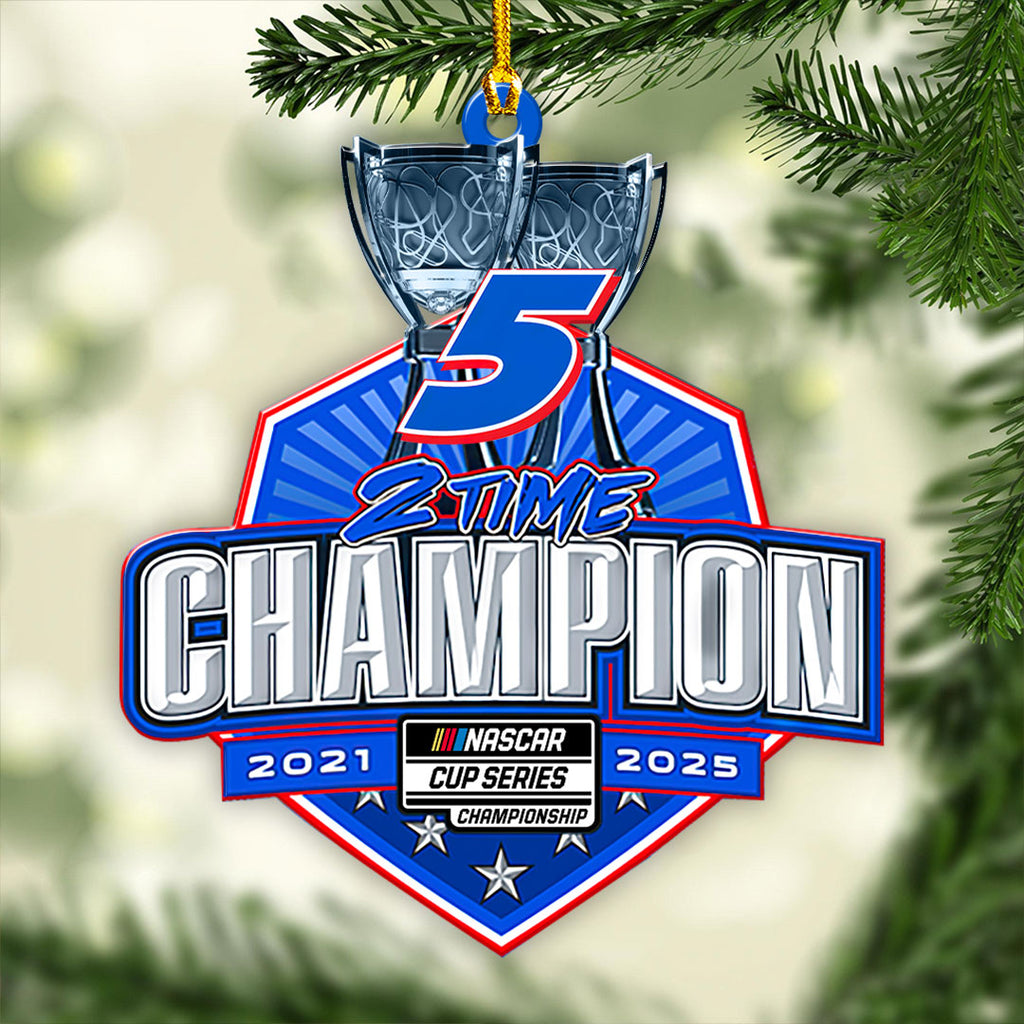 Kyle Larson 2025 NASCAR Cup Series Champion Custom Shape 2-sided Acrylic Ornament – HOATT14466