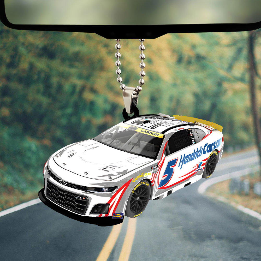 Kyle Larson 2025 NASCAR Cup Series Champion Custom shape 2-sided Acrylic Car Ornament – TANTN18546