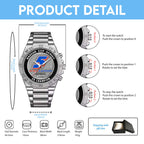 Kyle Larson 2025 NASCAR Cup Series Champion Gentleman Stainless Steel Watch – MAITM13743