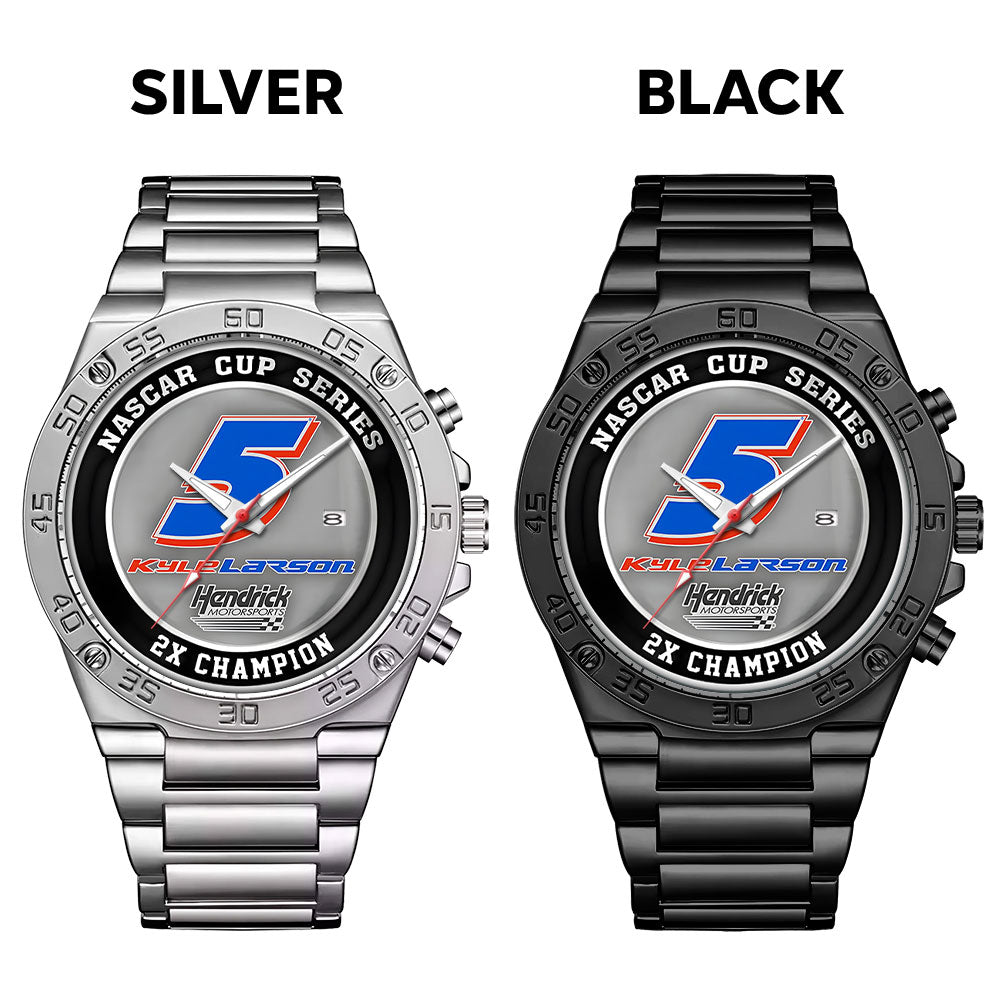Kyle Larson 2025 NASCAR Cup Series Champion Gentleman Stainless Steel Watch – MAITM13743
