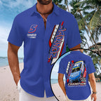Kyle Larson 2025 NASCAR Cup Series Champion Short Sleeve Button-Down Shirt – MAITM13698