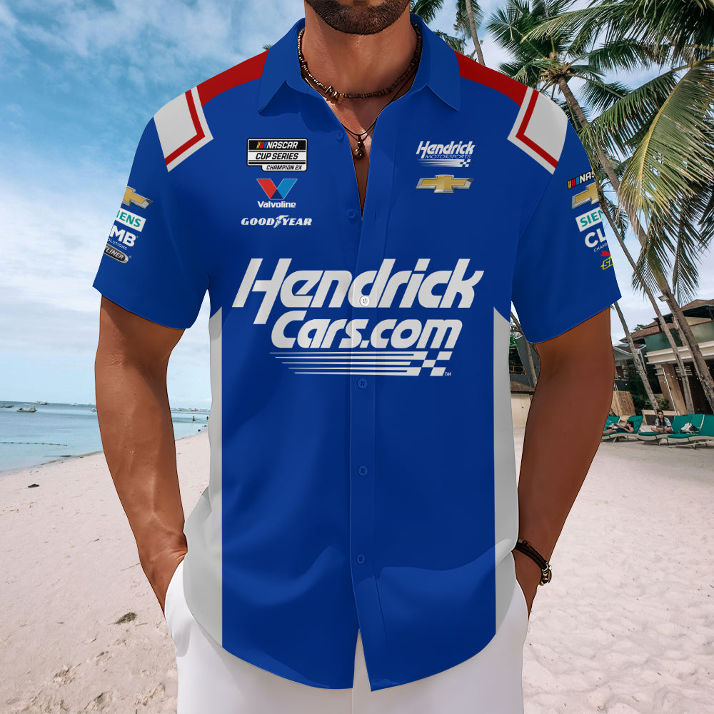 Kyle Larson 2025 NASCAR Cup Series Champion Short Sleeve Button-Down Shirt – MAITM13711