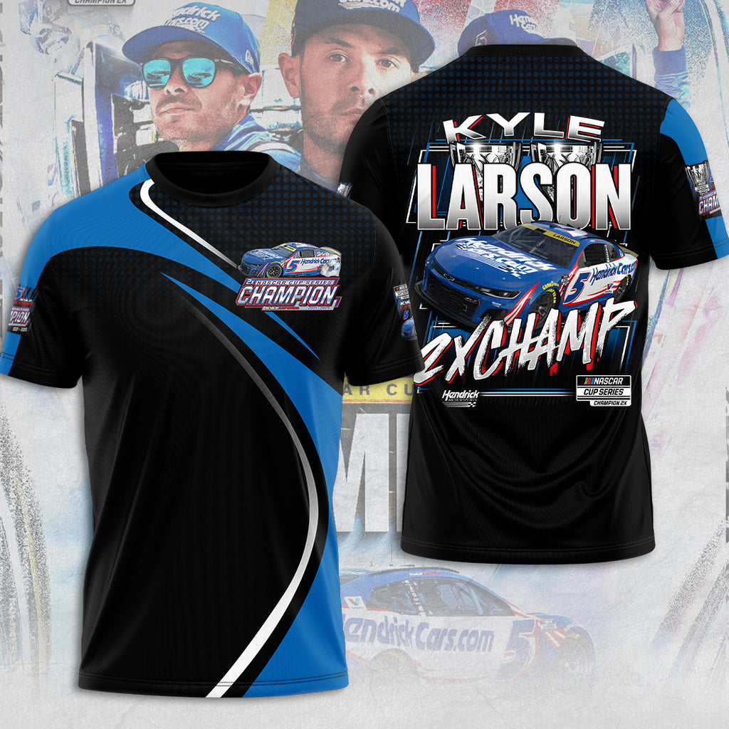 Kyle Larson 2025 NASCAR Cup Series Champion 3D Apparel – TANTN18533