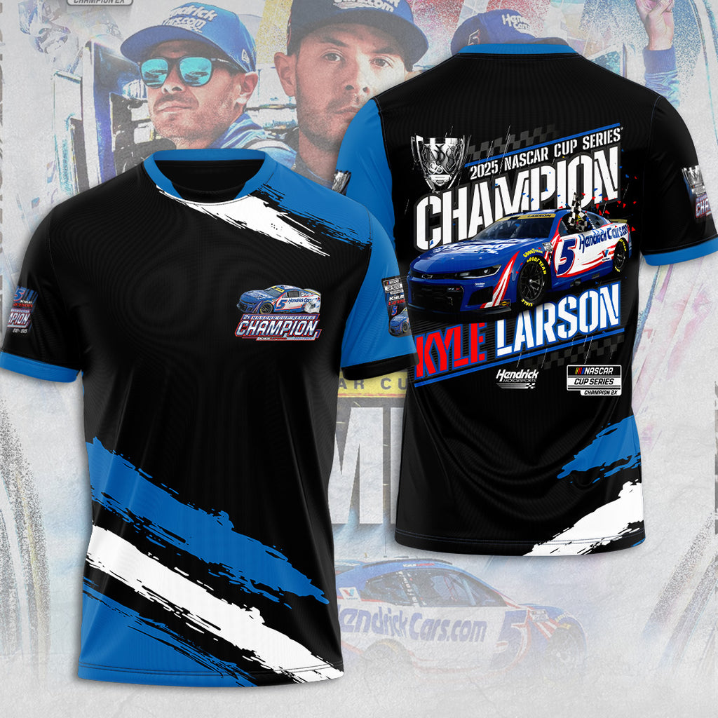 Kyle Larson 2025 NASCAR Cup Series Champion 3D Apparel – TANTN18535