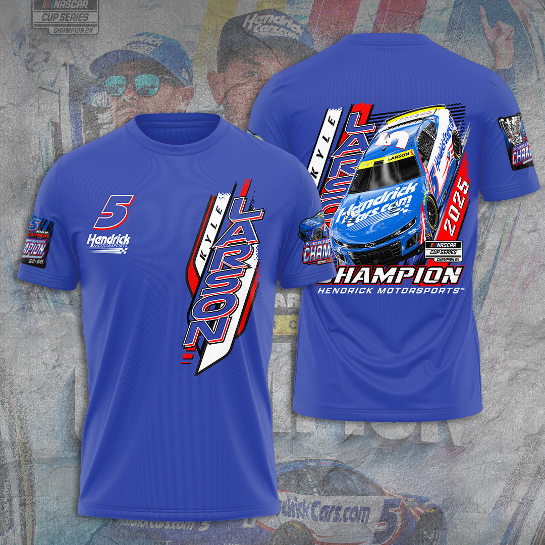 Kyle Larson 2025 NASCAR Cup Series Champion 3D Apparel – TANTN18099