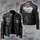 Kyle Larson 2025 NASCAR Cup Series Champion Motorcycle Leather Jacket – GNE5027