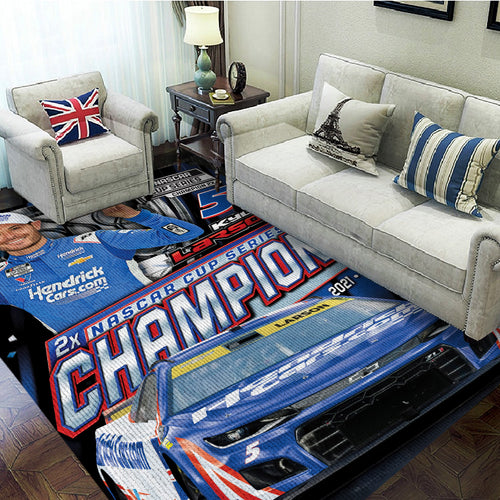 Kyle Larson 2025 NASCAR Cup Series Champion Rectangular Rug – TANTN18118