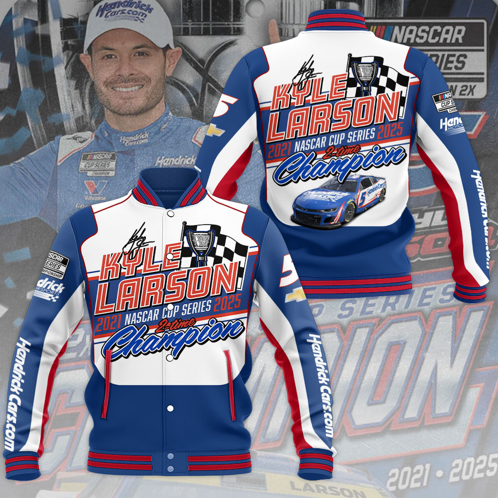 Kyle Larson 2025 NASCAR Cup Series Champion Varsity Jacket – HOATT14290